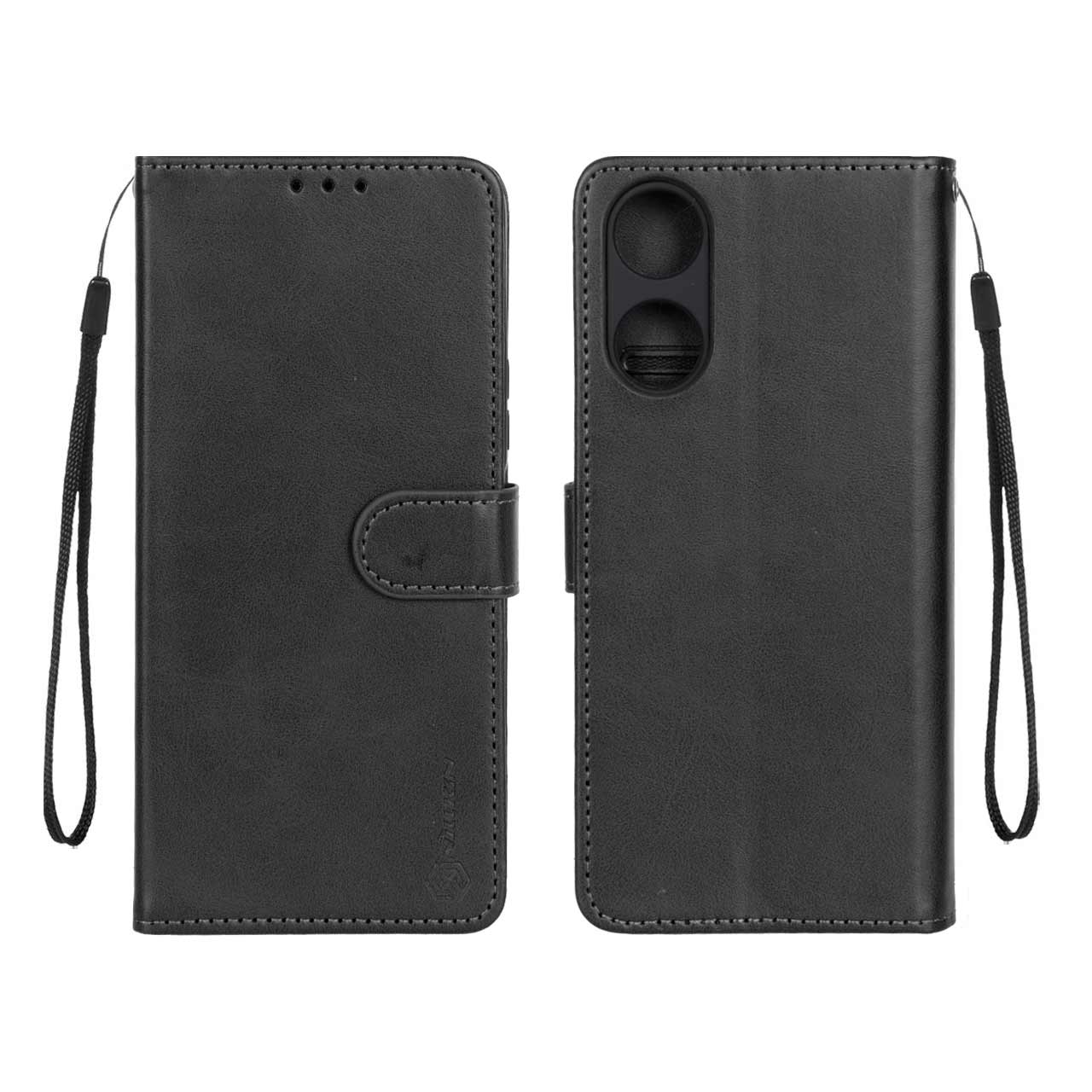 کیف چرمی مگنتی نیلکین مناسب برای Honor X5 Plus مشکی