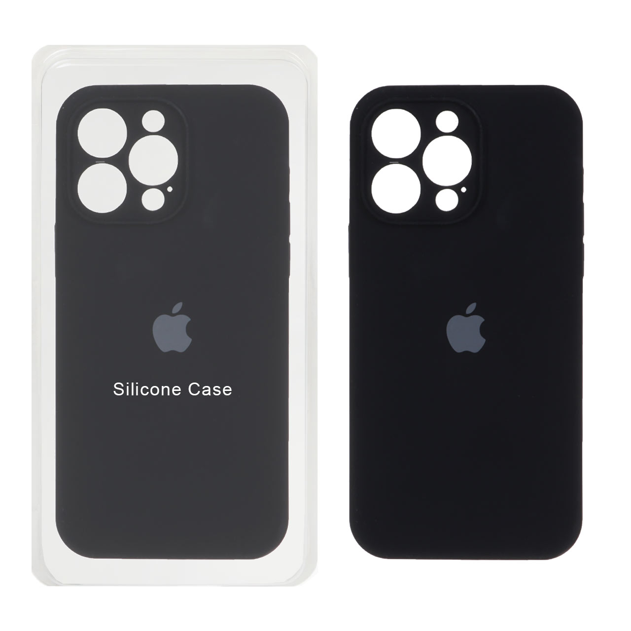 قاب سیلیکونی پاک کنی محافظ لنزدار اورجینال Apple iPhone 14 Pro Max - مشکی (پک اصلی)