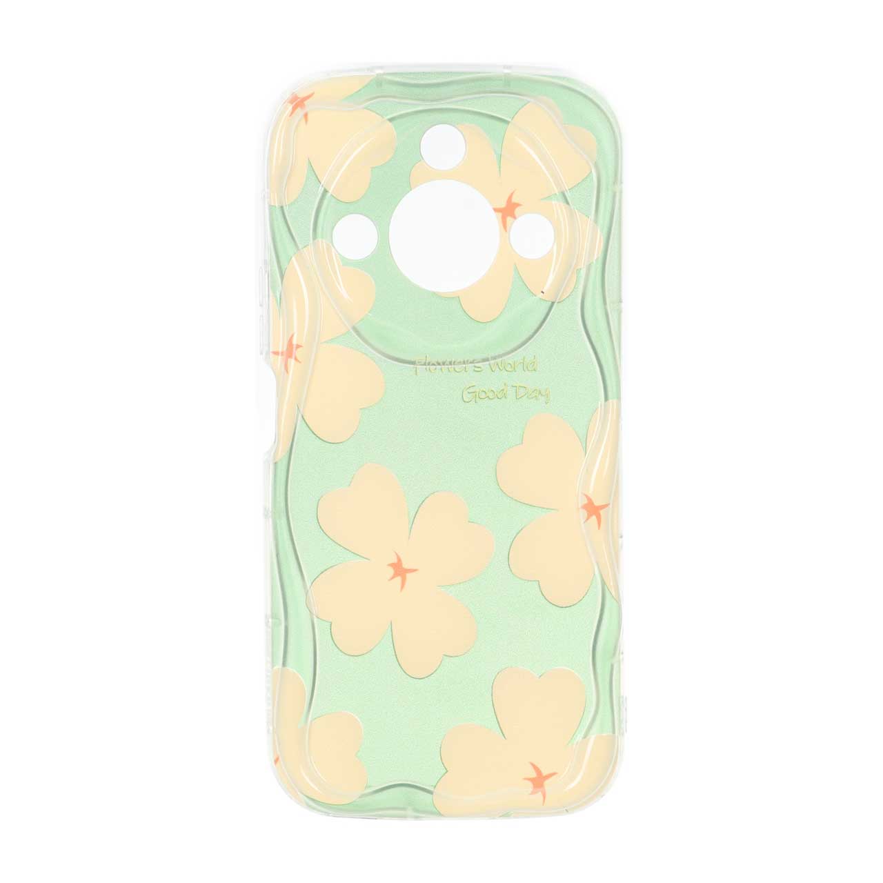 قاب طرح گل کنگره‌ای ژله‌ای محافظ لنزدار مناسب برای گوشی Honor X9c Smart 5G