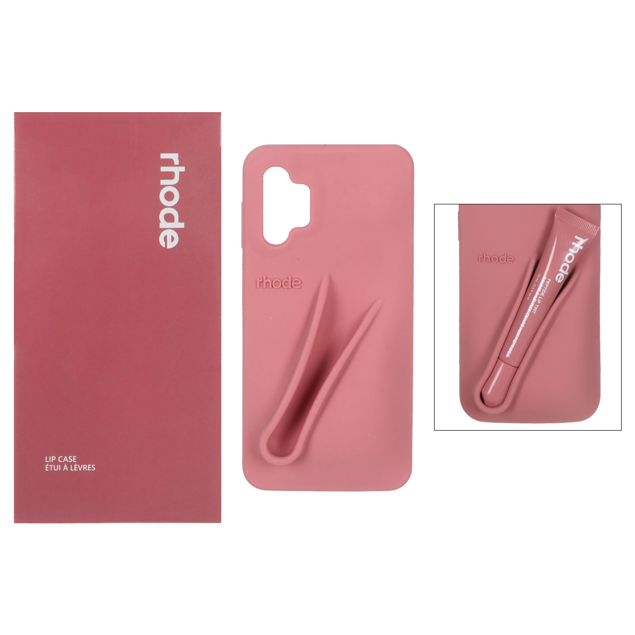 قاب سیلیکونی پاک کنی اورجینال rhode با ست لیپ گلاس Samsung Galaxy A13 4G / A13 5G / A04s / M13 4G / M23 / F13 - کالباسی