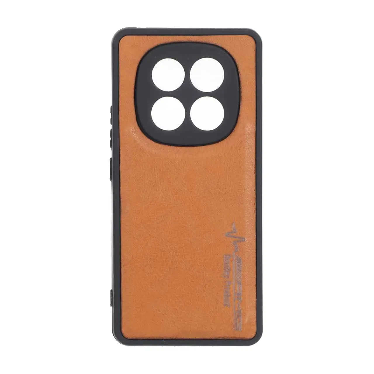 قاب طرح چرم AMG محافظ لنزدار Xiaomi Redmi Note 14 Pro 5G / Redmi Note 14 Pro Plus 5G / Poco X7 5G - عسلی