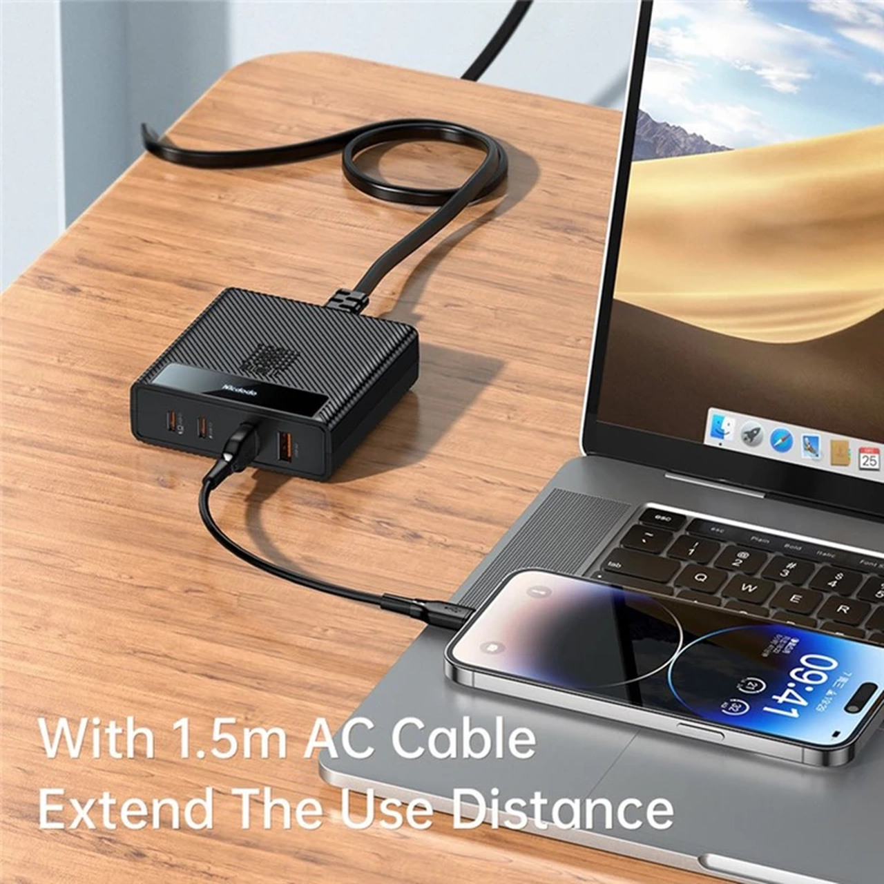 شارژر رومیزی PD و فست چهار پورت Mcdodo مدل CH-180 100W مشکی با گارانتی متین