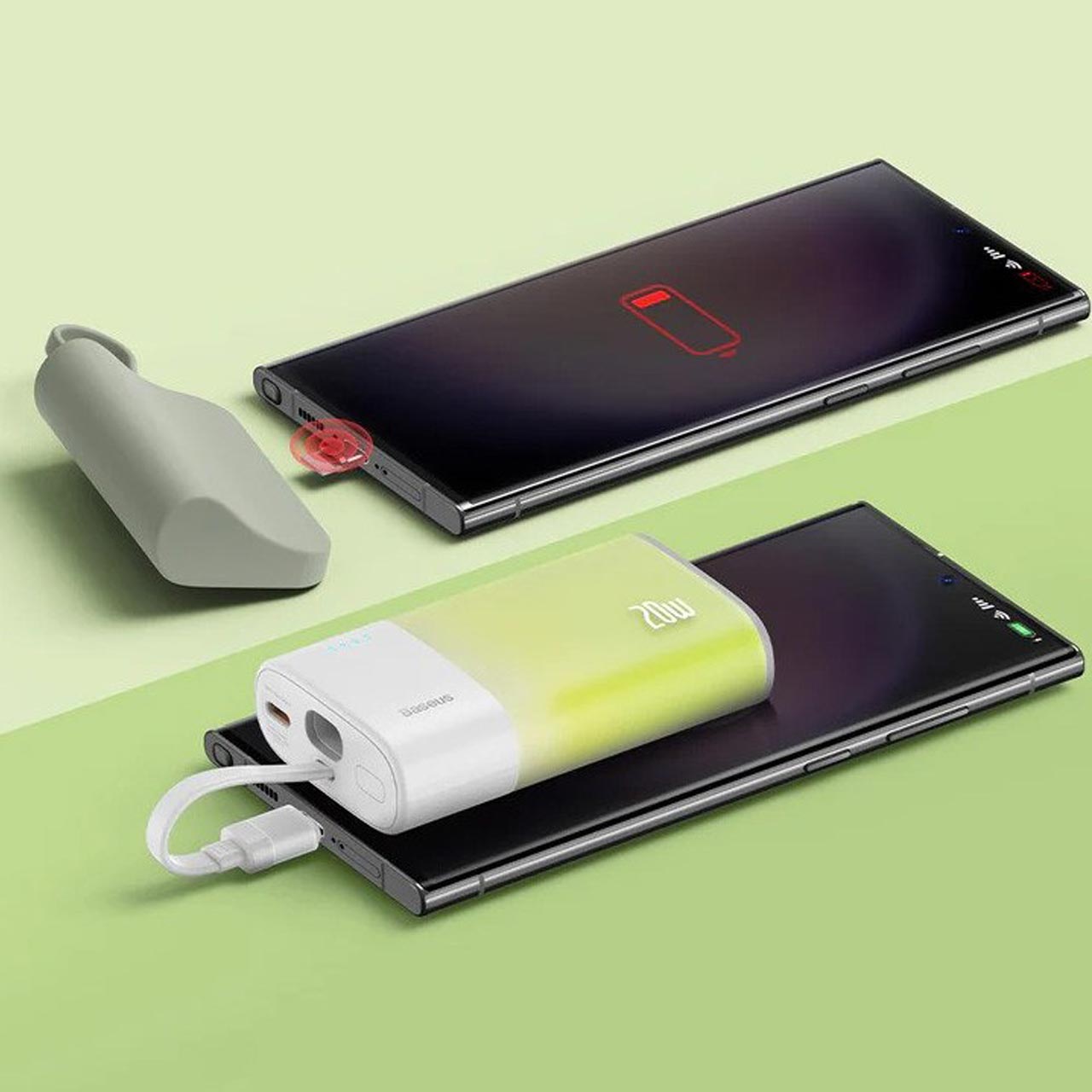 پاوربانک 20 وات 5200 میلی آمپر (فست شارژ) Baseus مدل Popsicle PPKDC05C