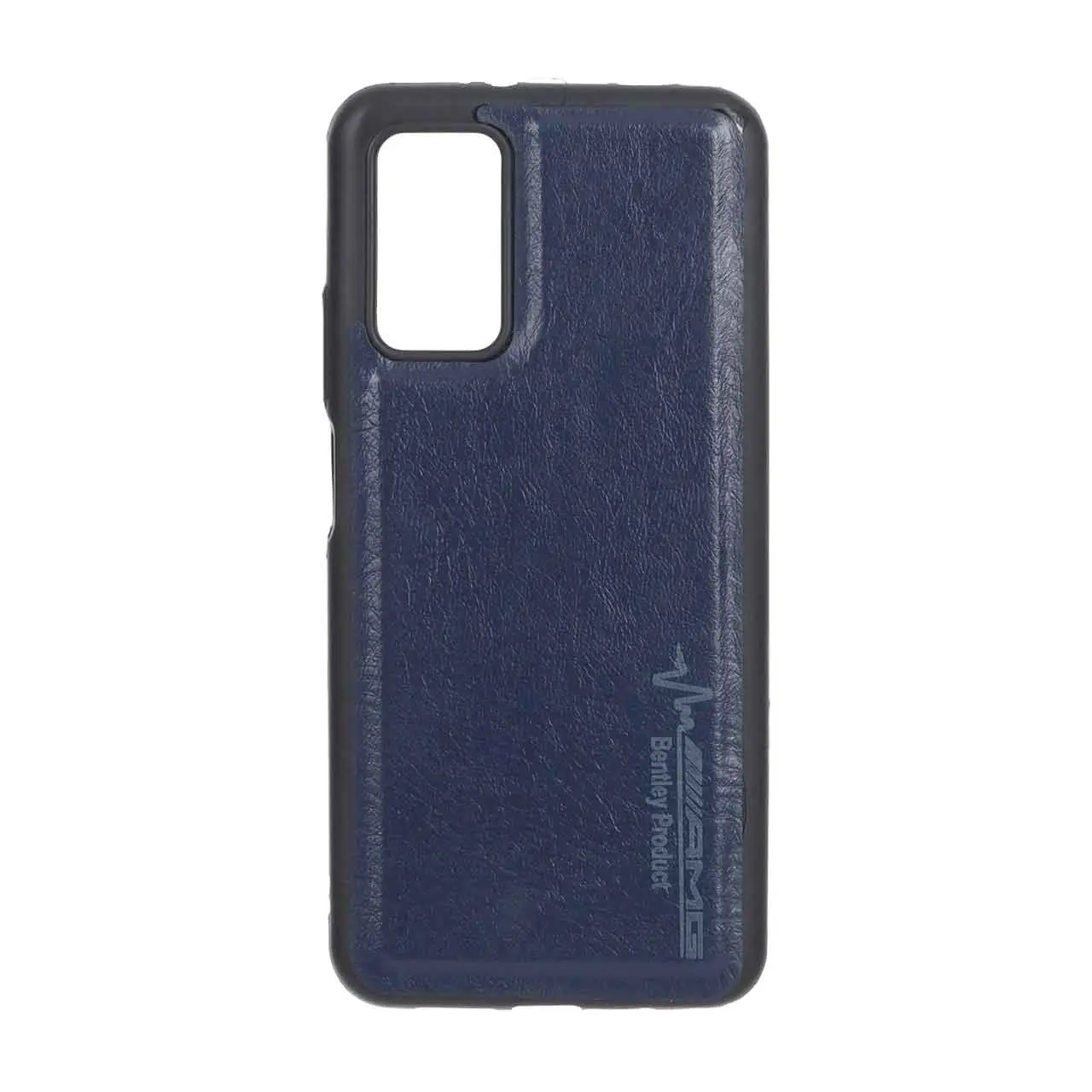 قاب طرح چرم AMG محافظ لنزدار Xiaomi Poco M3 / Redmi 9T 4G - سرمه ای