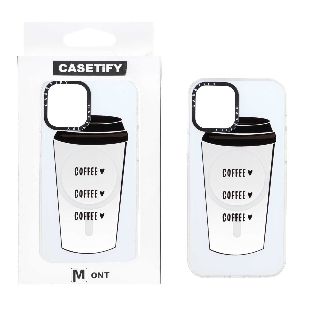 قاب طرح لیوان قهوه مگ‌سیف شفاف Casetify مناسب برای آیفون 12 پرو مکس