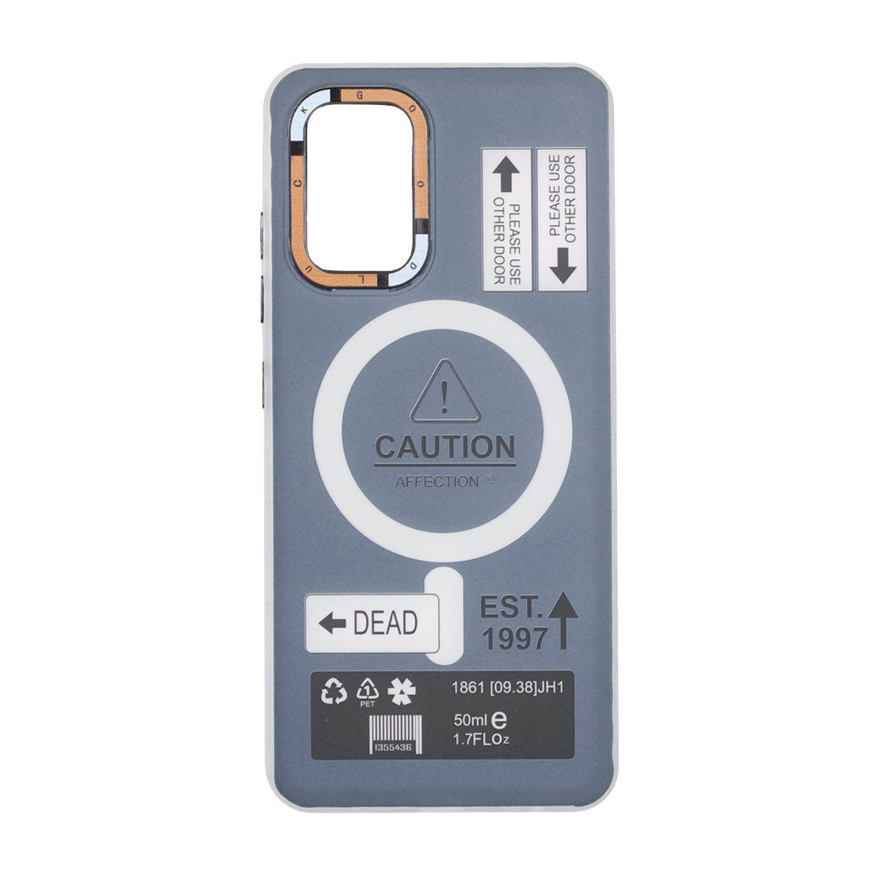 قاب طرح Caution دور مات مگ‌سیف مناسب برای سامسونگ گلکسی A32 4G
