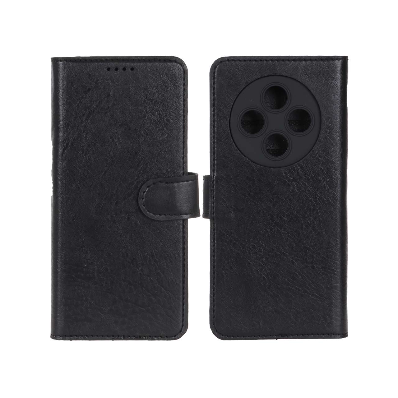 کیف چرمی مگنتی محافظ لنزدار مناسب برای شیائومی ردمی 14C / ردمی A4 / پوکو C75 - مشکی