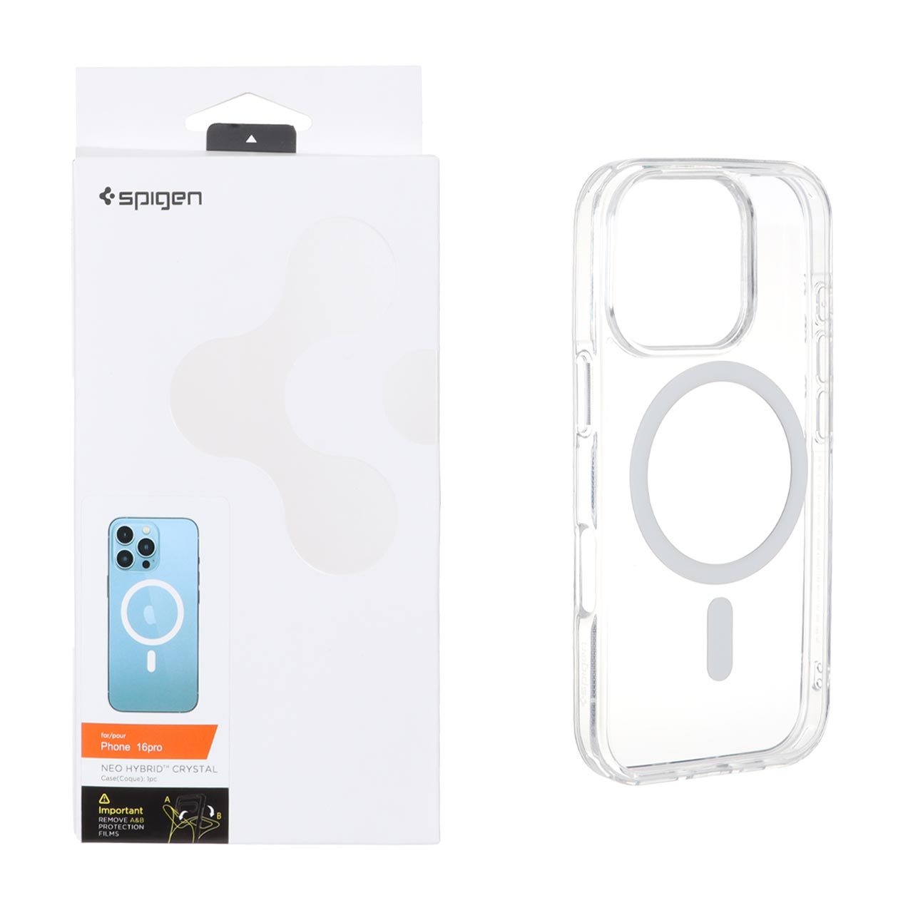 قاب شفاف اورجینال Spigen مدل Neo Hybrid Magsafe مناسب برای آیفون ۱۶ پرو