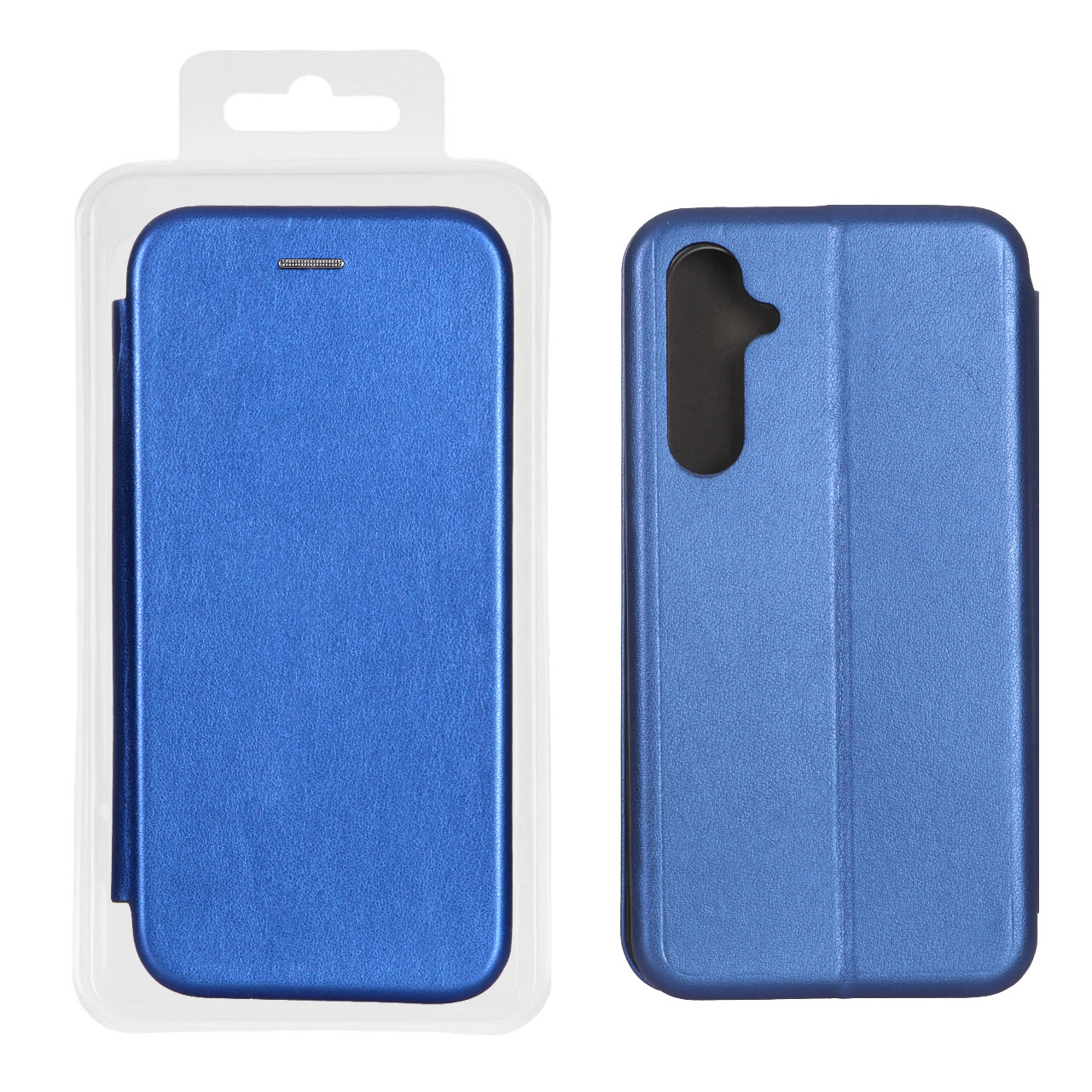 کیف کلاسوری مغناطیسی چرمی آبی مناسب برای Samsung Galaxy S23 FE