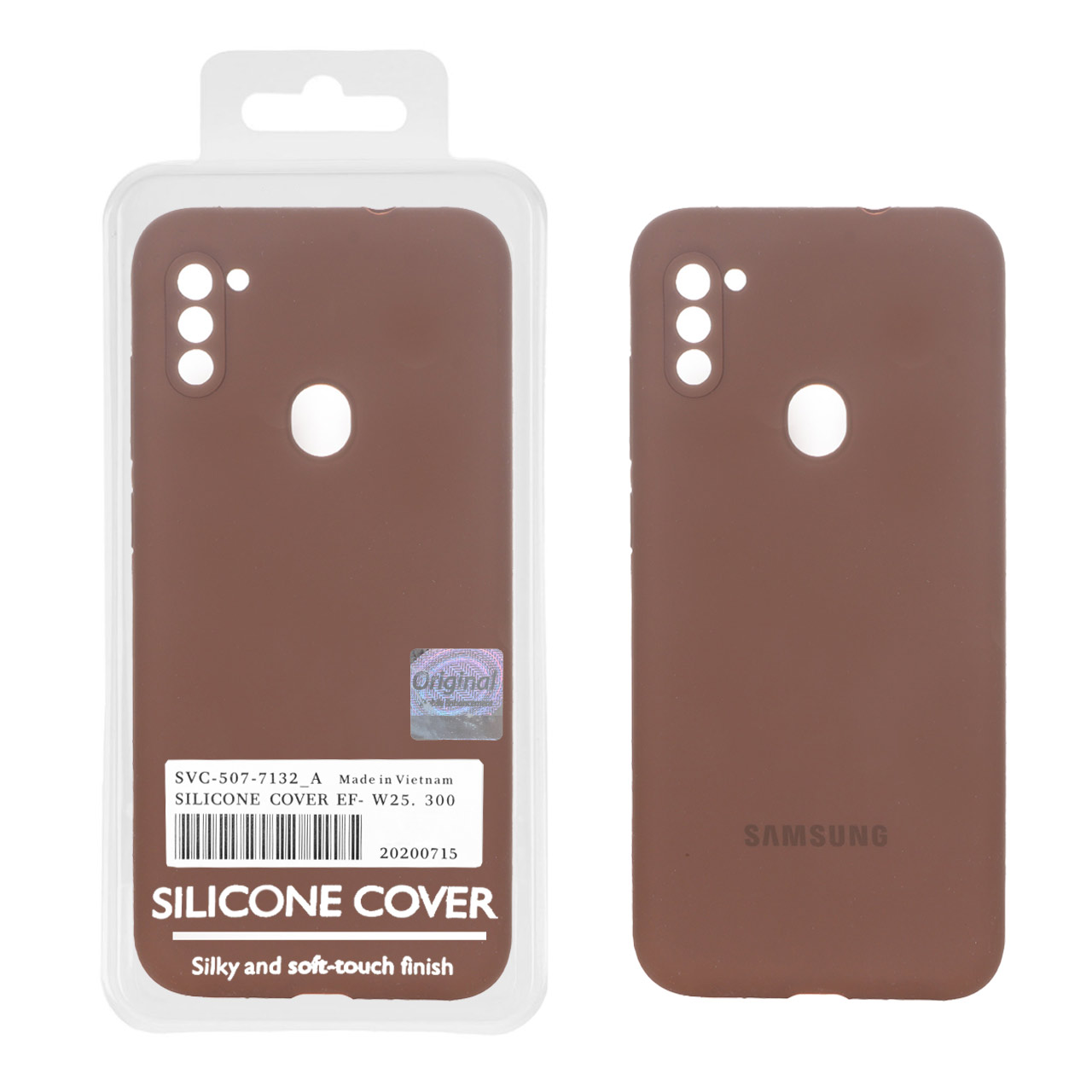 قاب سیلیکونی پاک کنی اورجینال Master Quality مدل Samsung Galaxy A11 / M11 - قهوه ای (پک دار)