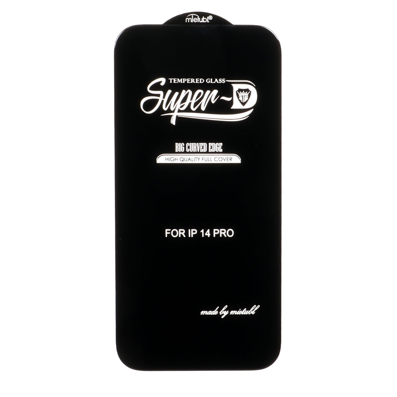 محافظ صفحه نمایش شیشه ای فول کاور Super D میتوبل مشکی مناسب برای آیفون 16، آیفون 15 و آیفون 14 پرو