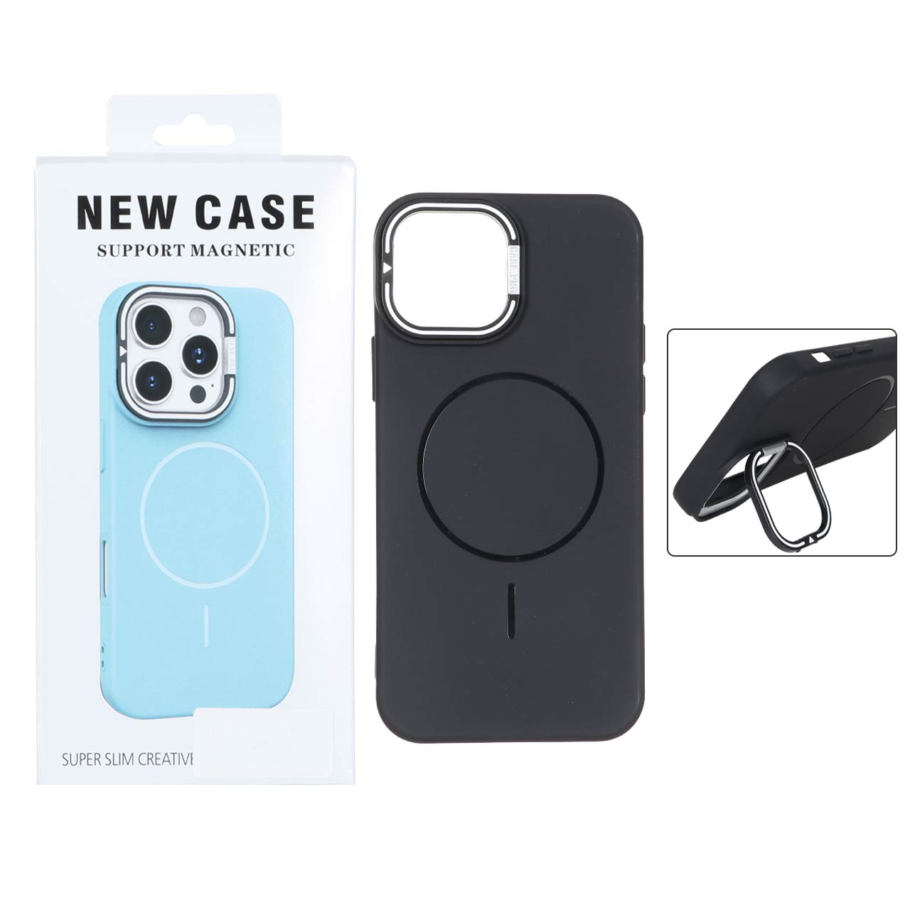 قاب Case Pro دور لنز خطی استندشو مگ سیف مناسب برای آیفون 12 پرو و آیفون 12