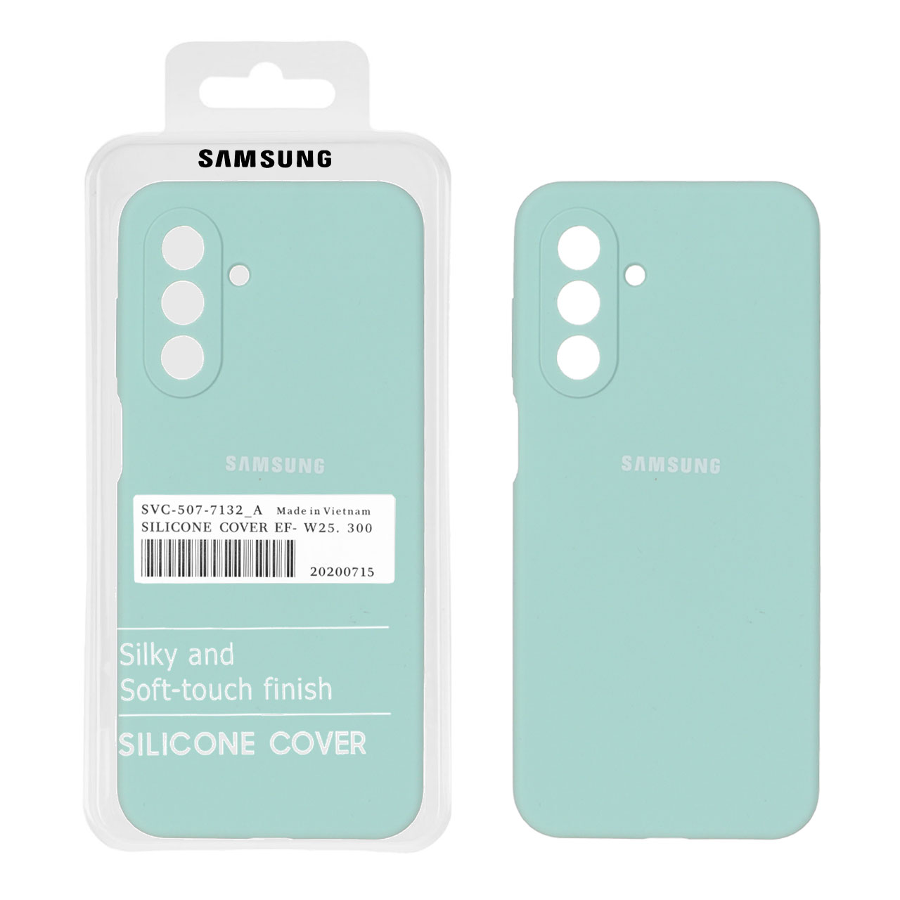 قاب سیلیکونی پاک کنی اورجینال درجه یک Samsung Galaxy A17 / A26 - سبز روشن (پک دار)