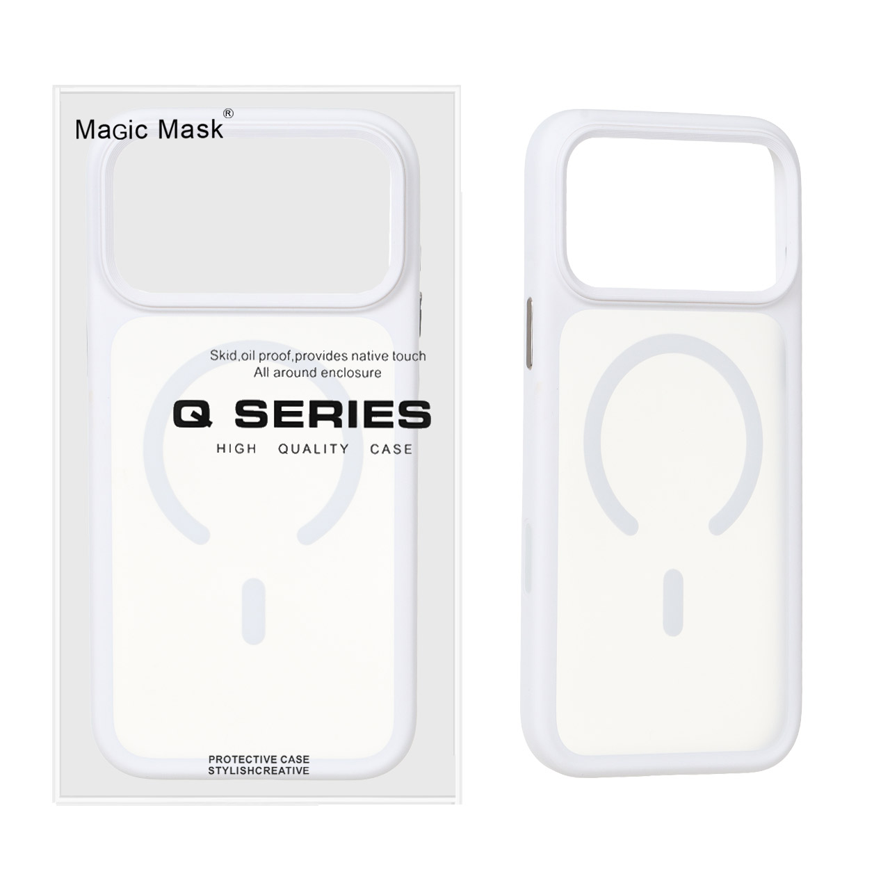 قاب اورجینال MagSafe مات Magic Mask برای iPhone 17 Pro Max سفید