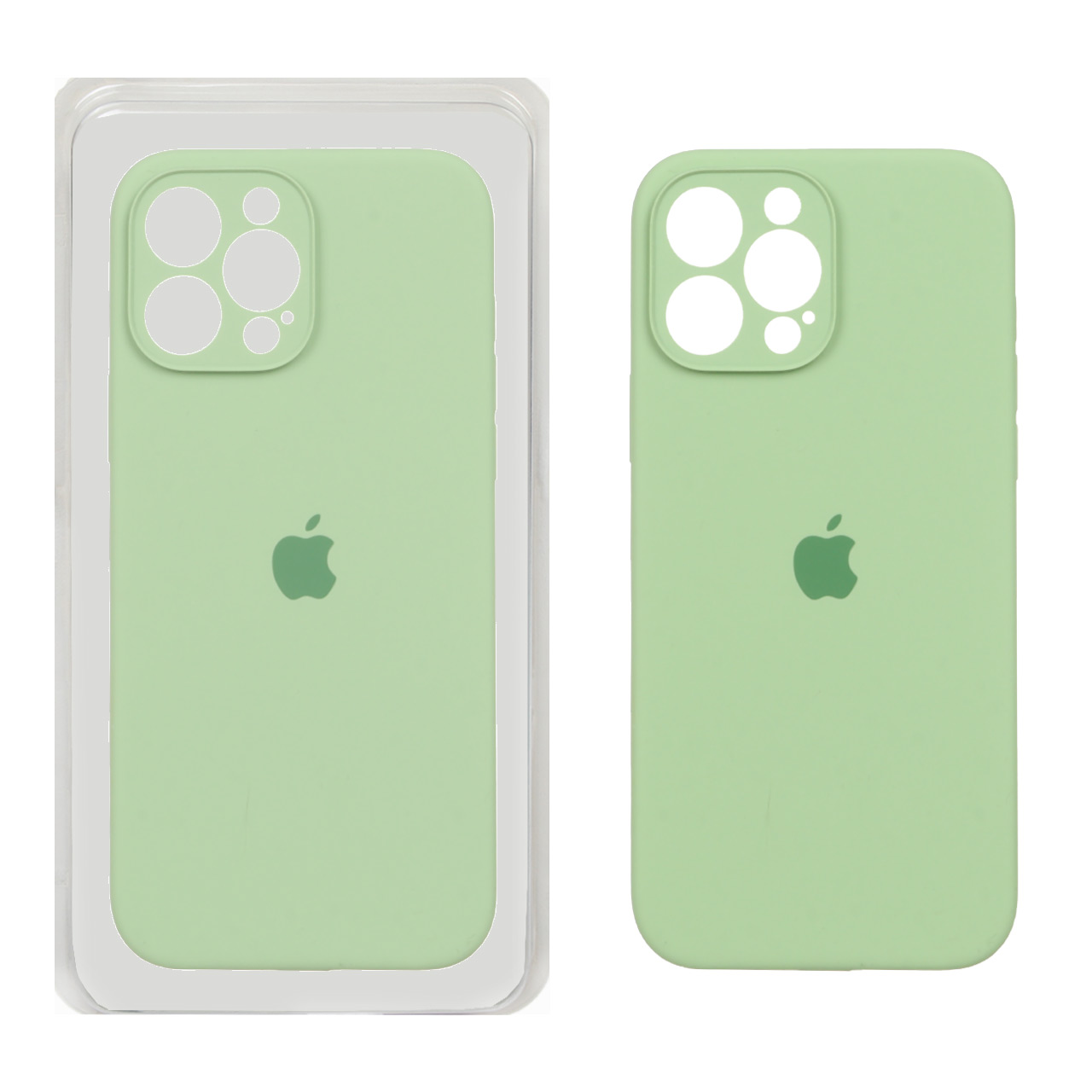 قاب سیلیکونی پاک کنی محافظ لنزدار اورجینال Apple iPhone 13 Pro Max - سبز روشن (پک اصلی)