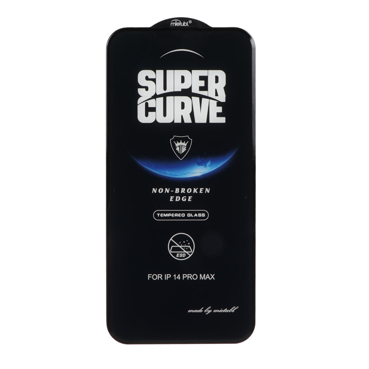 محافظ صفحه نمایش شیشه ای فول کاور Mietubl مدل NTC Super Curve مناسب برای آیفون 14 پرو مکس