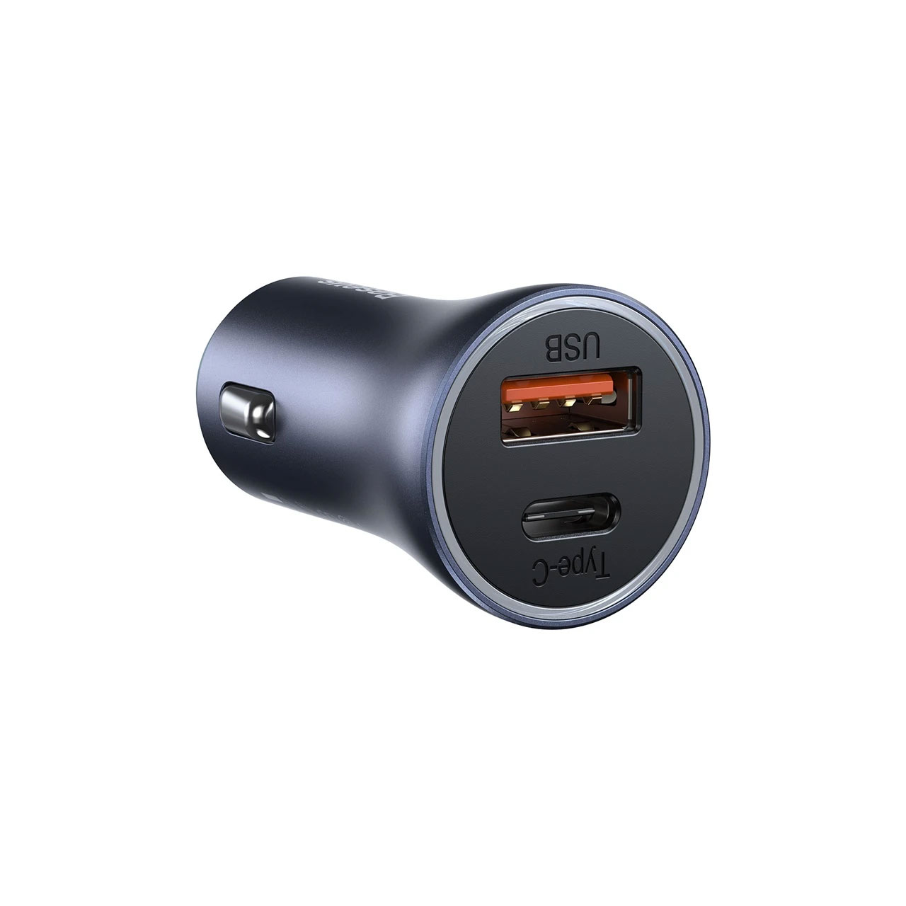 شارژر فندکی 40 وات PD و فست دو پورت Baseus مدل CCJDZ-CX به همراه کابل شارژ Type-C To Lightning - خاکستری