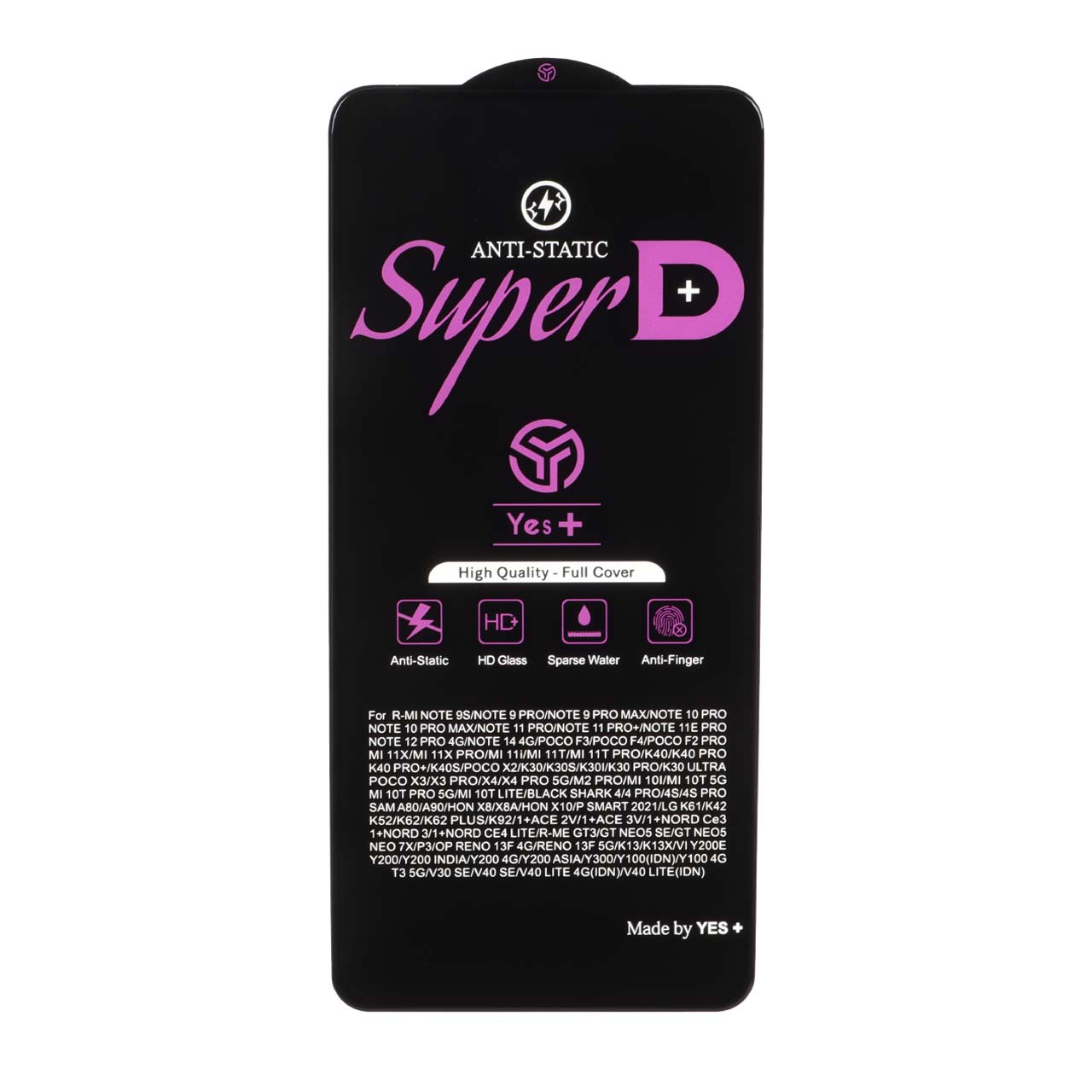 محافظ صفحه نمایش شیشه ای Super D Anti Static Yes Plus مناسب برای شیائومی پوکو X3 / پرو و ردمی نوت 9
