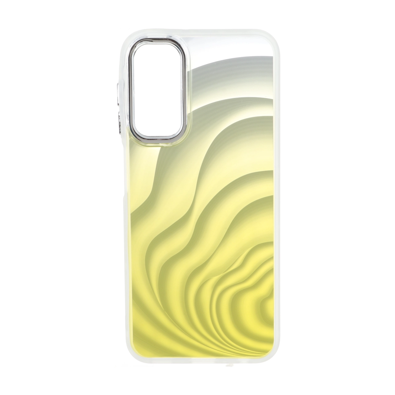 قاب طرح موج هولوگرامی دور ژله ای مات لنز کروم مناسب برای سامسونگ گلکسی A24