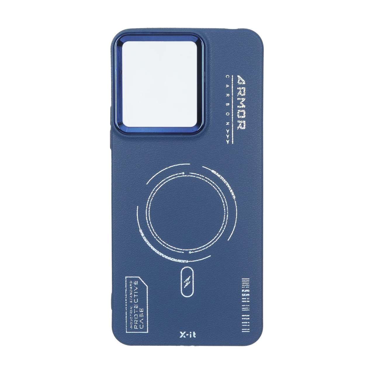 قاب Armor لنز متال Texture مگ‌سیف مناسب برای شیائومی Redmi 13X / Redmi 13 4G / Poco M6 4G