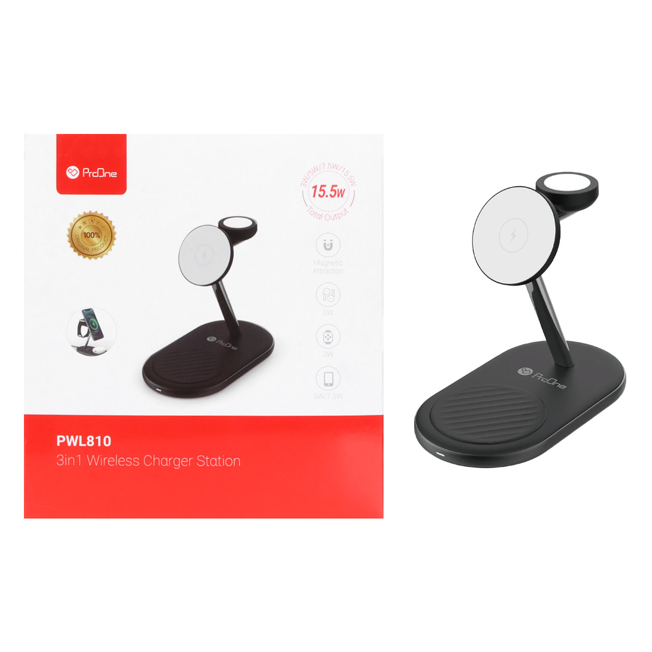 شارژر وایرلس سه کاره ProOne مدل PWL810