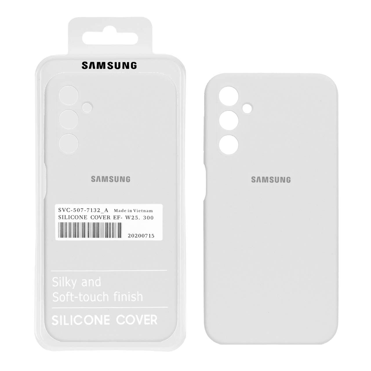 قاب سیلیکونی پاک کنی اورجینال درجه یک Samsung Galaxy A24 - سفید (پک دار)