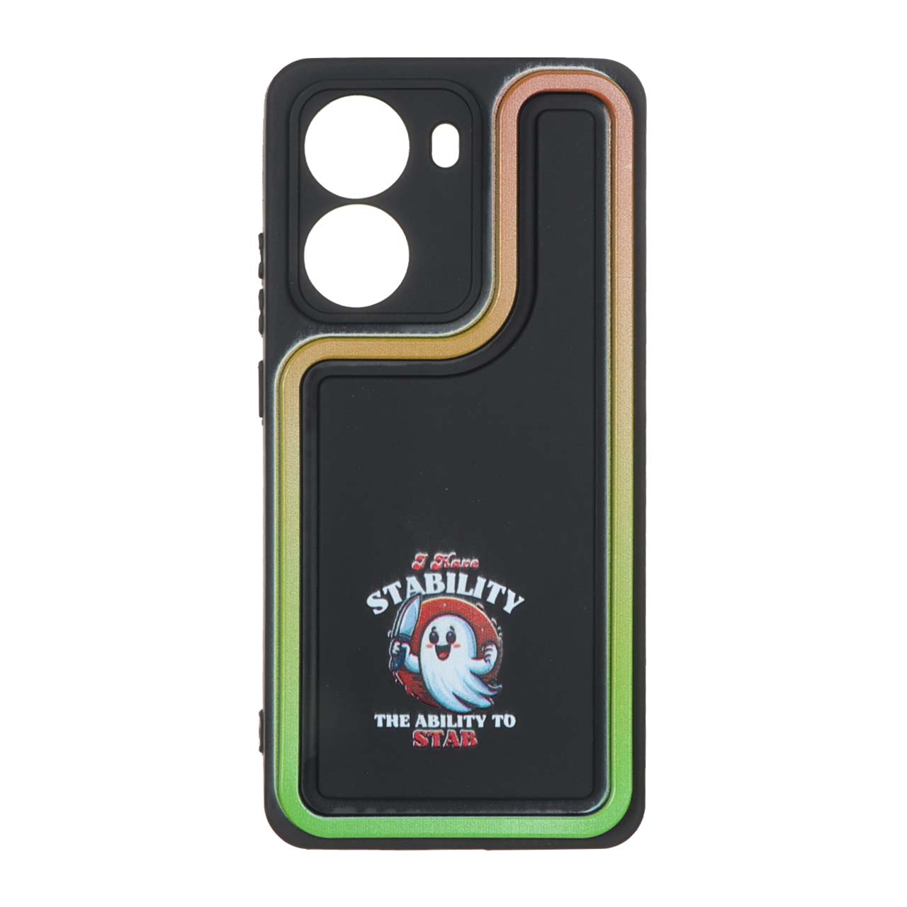قاب Solid Case منحنی طرح شبح Stability و خطوط رنگین کمان مناسب برای شیائومی پوکو X7 پرو