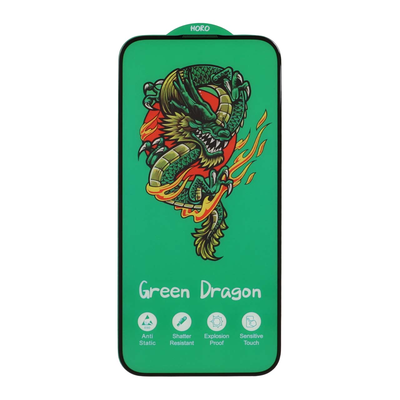 محافظ صفحه نمایش شیشه ای Full Cover Anti Static Horo مدل Apple iPhone 15 Pro