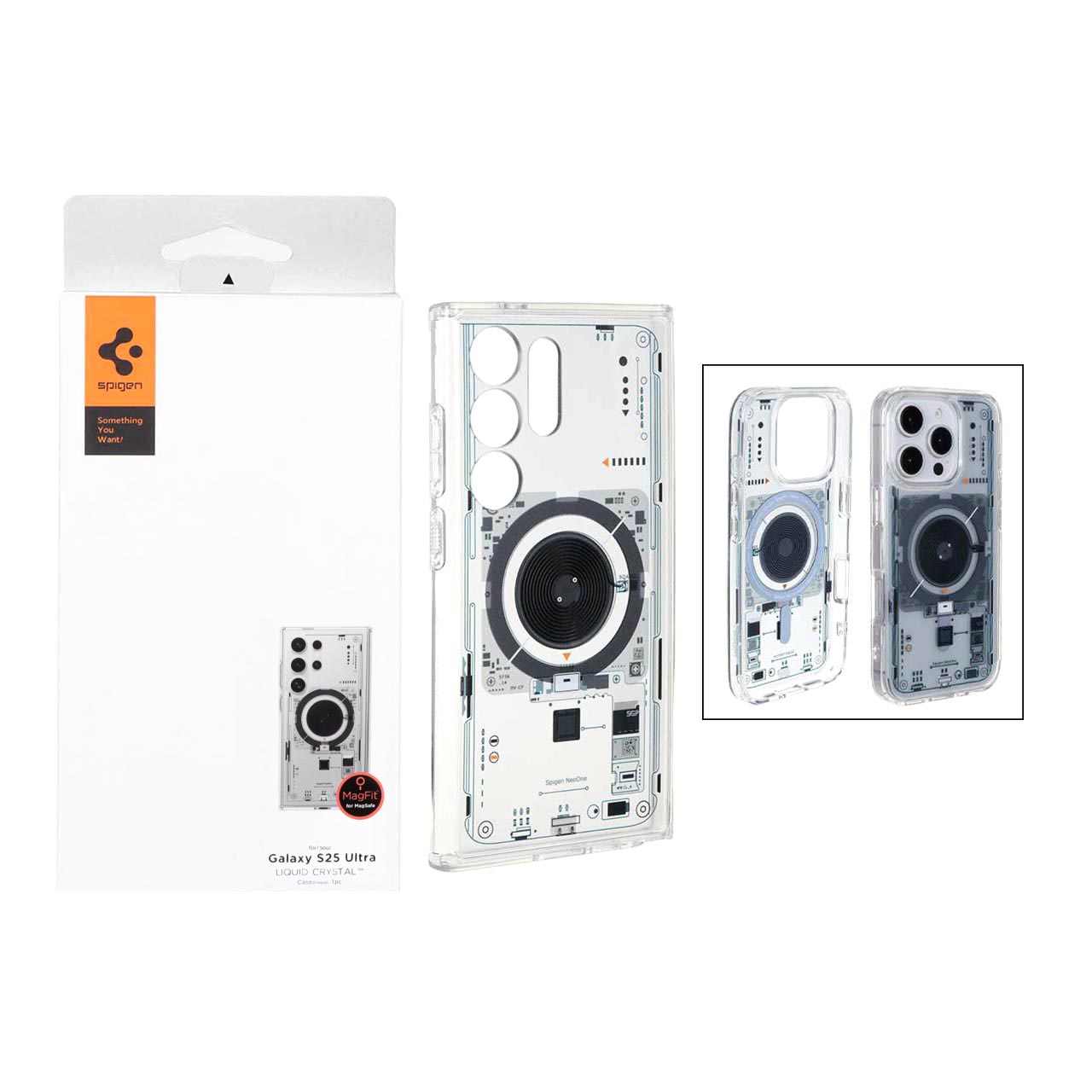 قاب مگ سیف Spigen Neo One طرح مداری شفاف مناسب برای سامسونگ گلکسی اس ۲۵ اولترا
