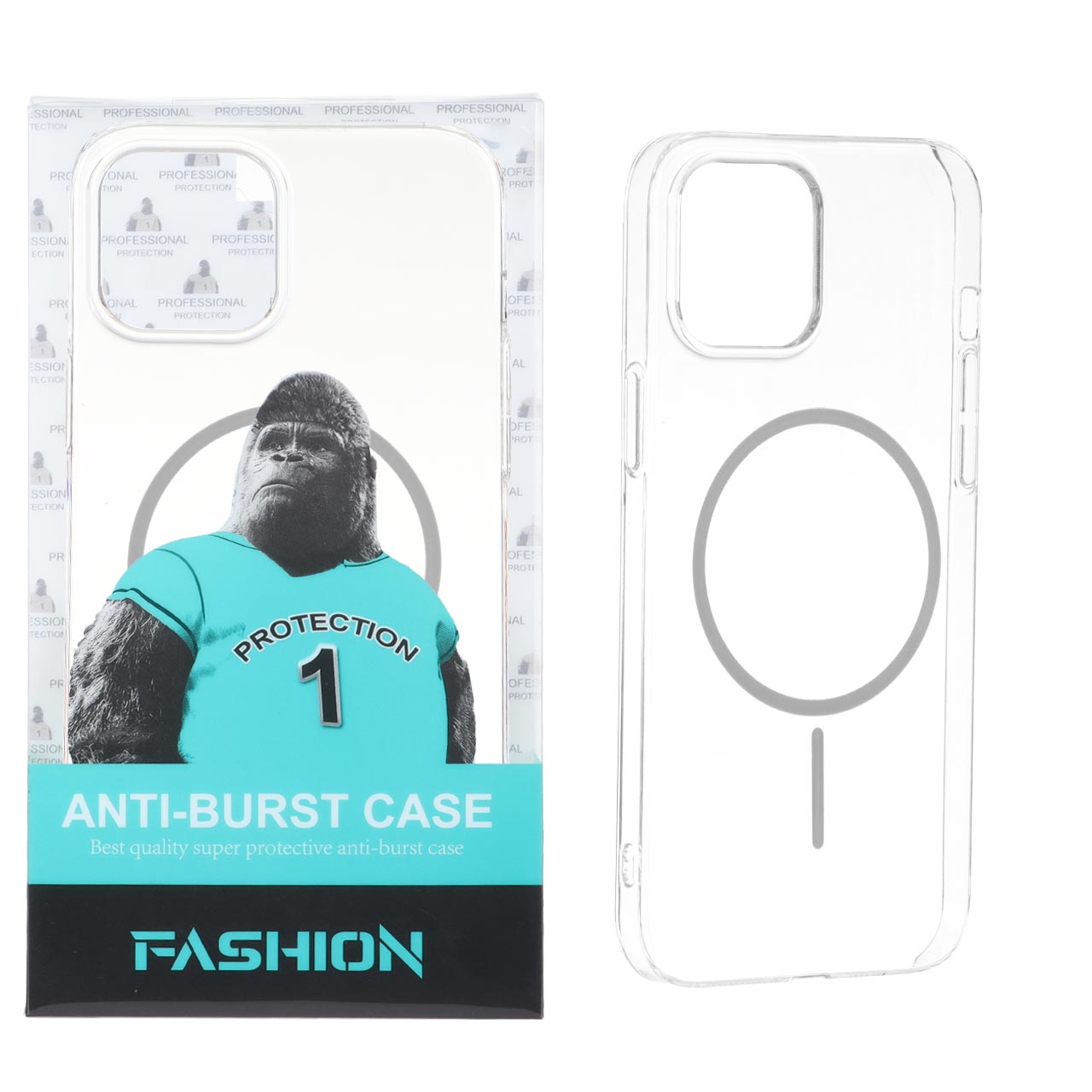قاب شفاف Anti Burst دور ژله ای MagSafe مناسب برای آیفون 12 پرو مکس