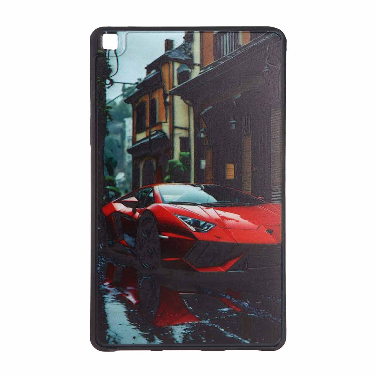 قاب ژله ای طرح لامبورگینی قرمز مناسب برای تبلت سامسونگ گلکسی تب A8 2019 LTE SM-T295