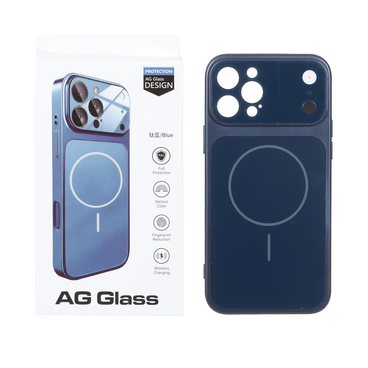 قاب اورجینال AG Glass محافظ لنز برجسته شیشه ای مگ سیف مناسب برای آیفون ۱۲ پرو مکس