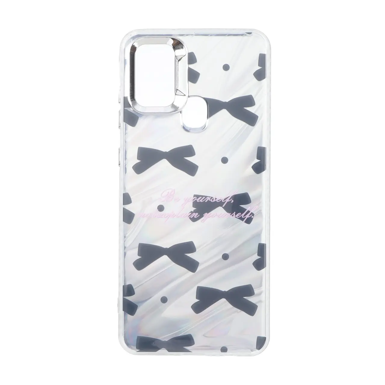 قاب Pucker هفت رنگ دور ژله ای مات لنز کروم Samsung Galaxy A21s - طرح 149