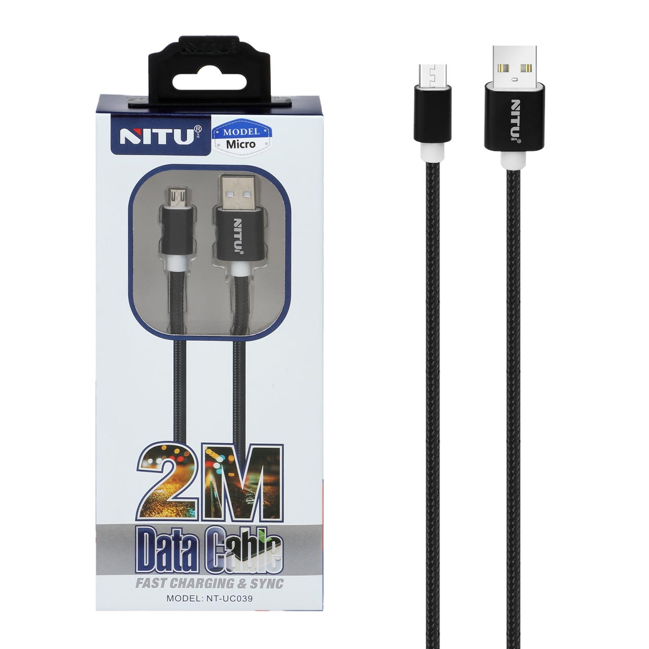 کابل شارژ و انتقال دیتای Micro USB نیتو مدل UC039 طول 2 متر