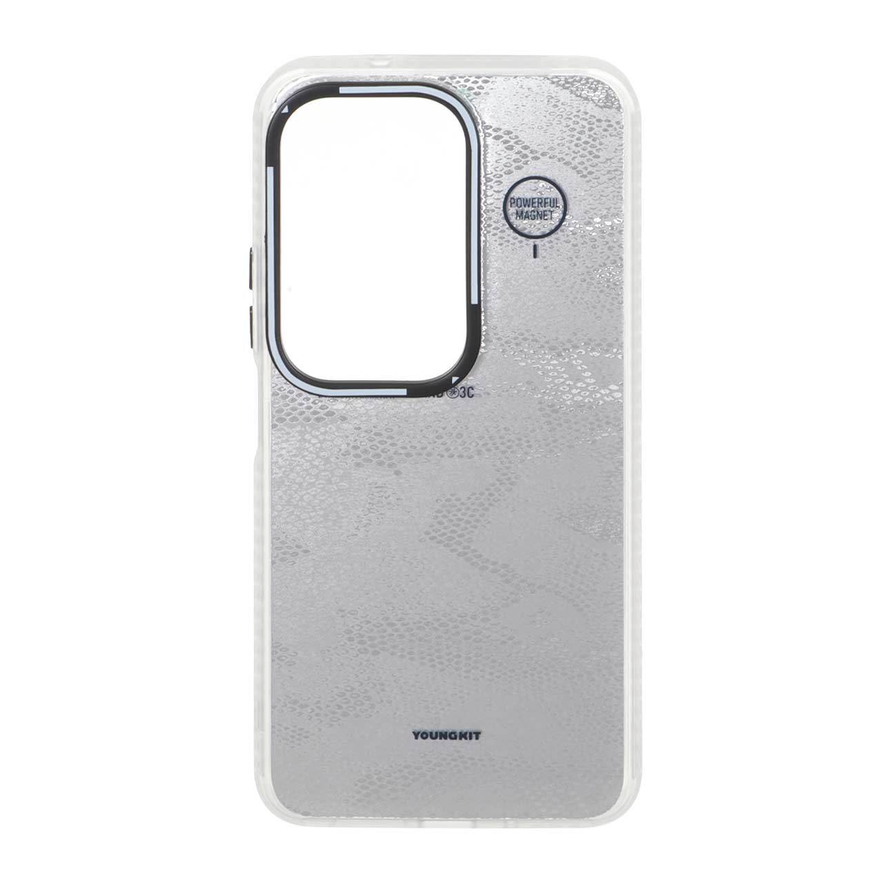 قاب طرح بارکد پوست ماری دور مات Youngkit مناسب برای شیائومی ردمی ۱۵ 4G