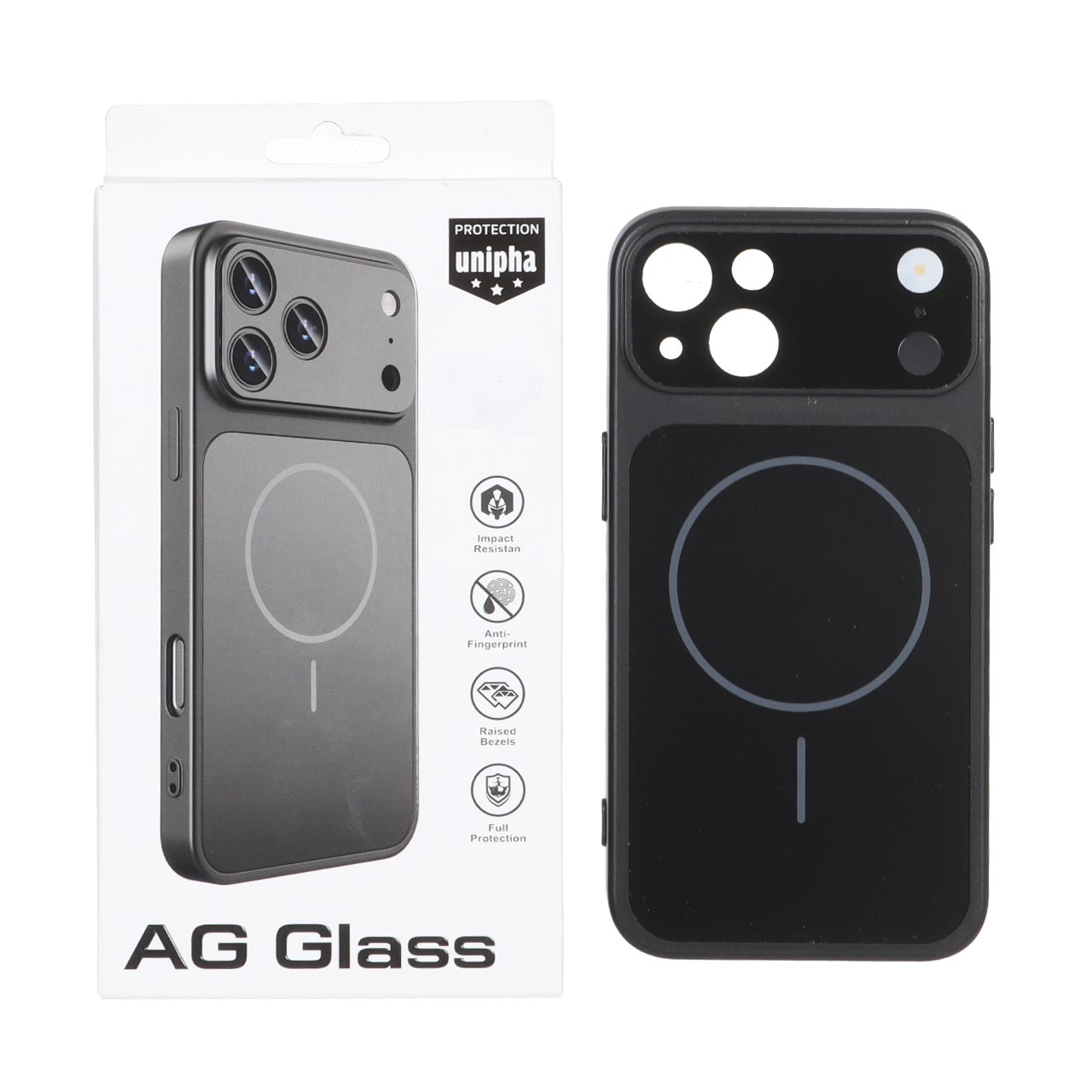 قاب AG Glass مگ‌سیف براق محافظ لنز برجسته مناسب برای آیفون 13 و آیفون 14