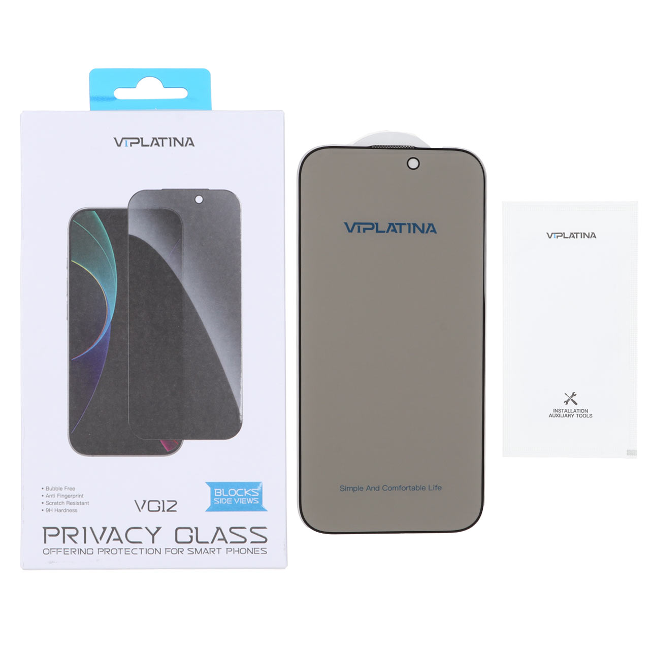 محافظ صفحه نمایش حریم شخصی VIPLATINA مدل Privacy Glass مناسب برای آیفون ۱۷