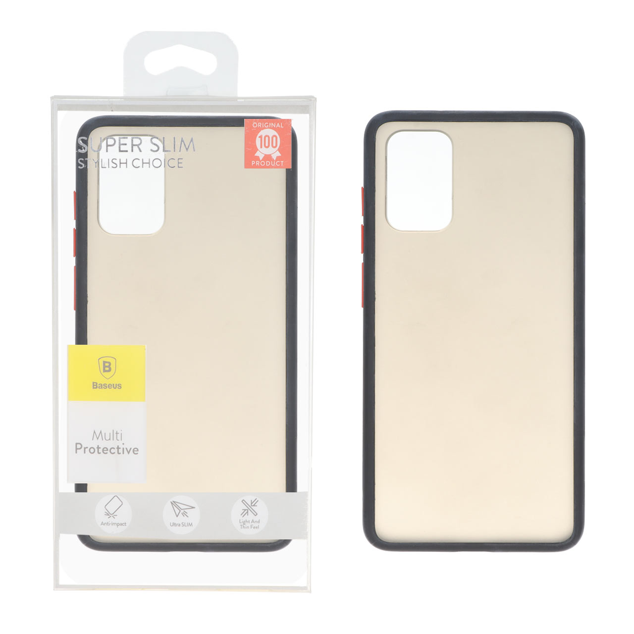 قاب پشت مات محافظ لنزدار Samsung Galaxy S20 - مشکی (پک دار)