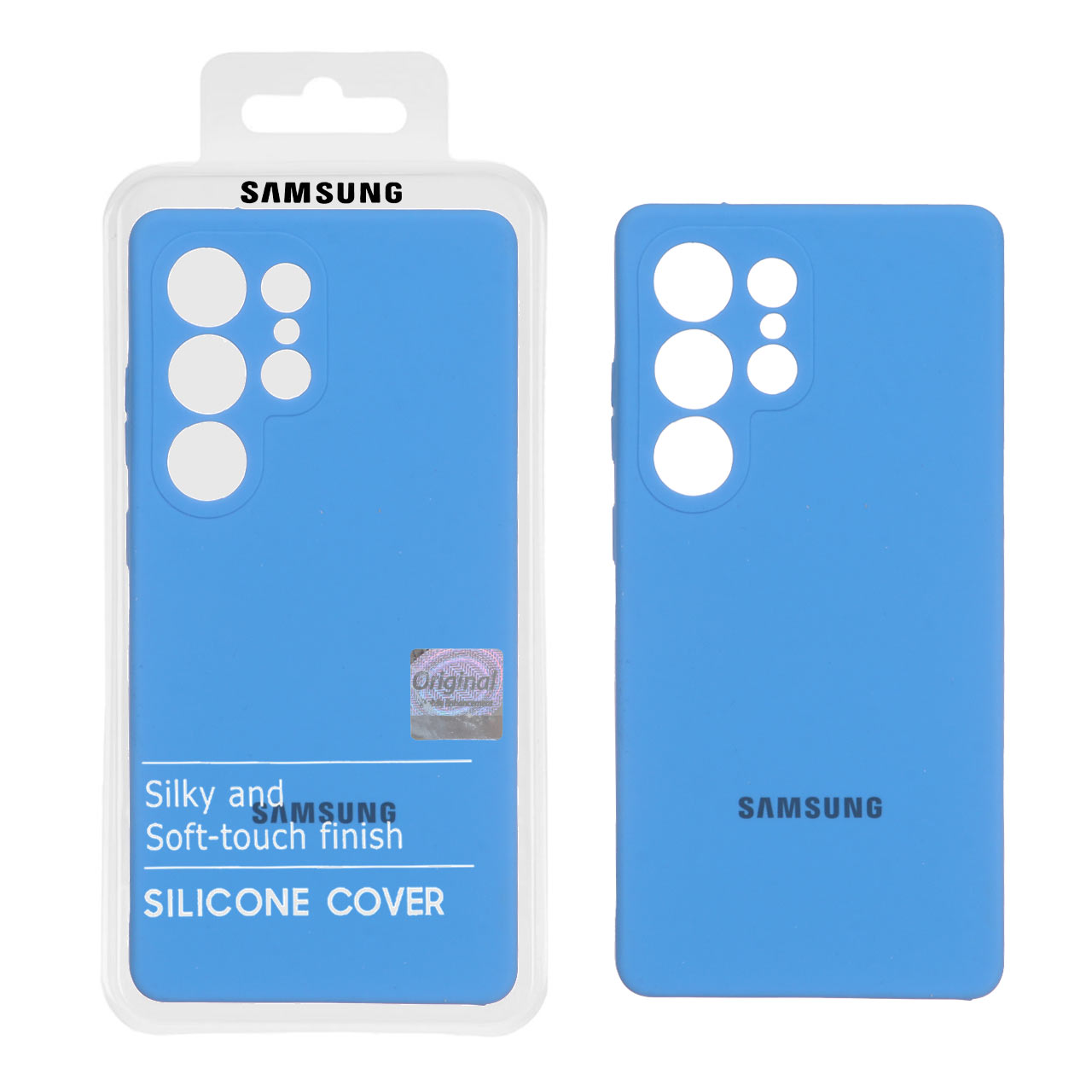 قاب سیلیکونی پاک کنی اورجینال Master Quality مدل Samsung Galaxy S25 Ultra - آبی (پک دار)
