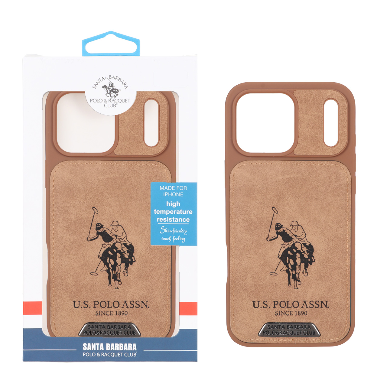 قاب طرح جیر US Polo Assn صحرایی مناسب برای آیفون 17 پرو مکس