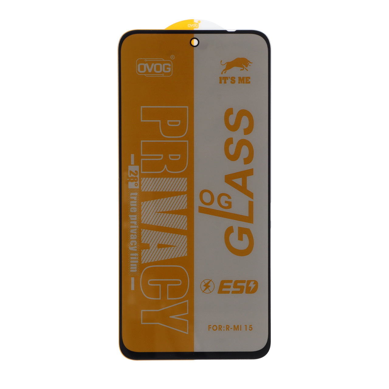 محافظ صفحه نمایش شیشه ای درجه یک Full Cover Privacy OG - ESD OVOG مدل Xiaomi Redmi 15 / Poco M7 4G