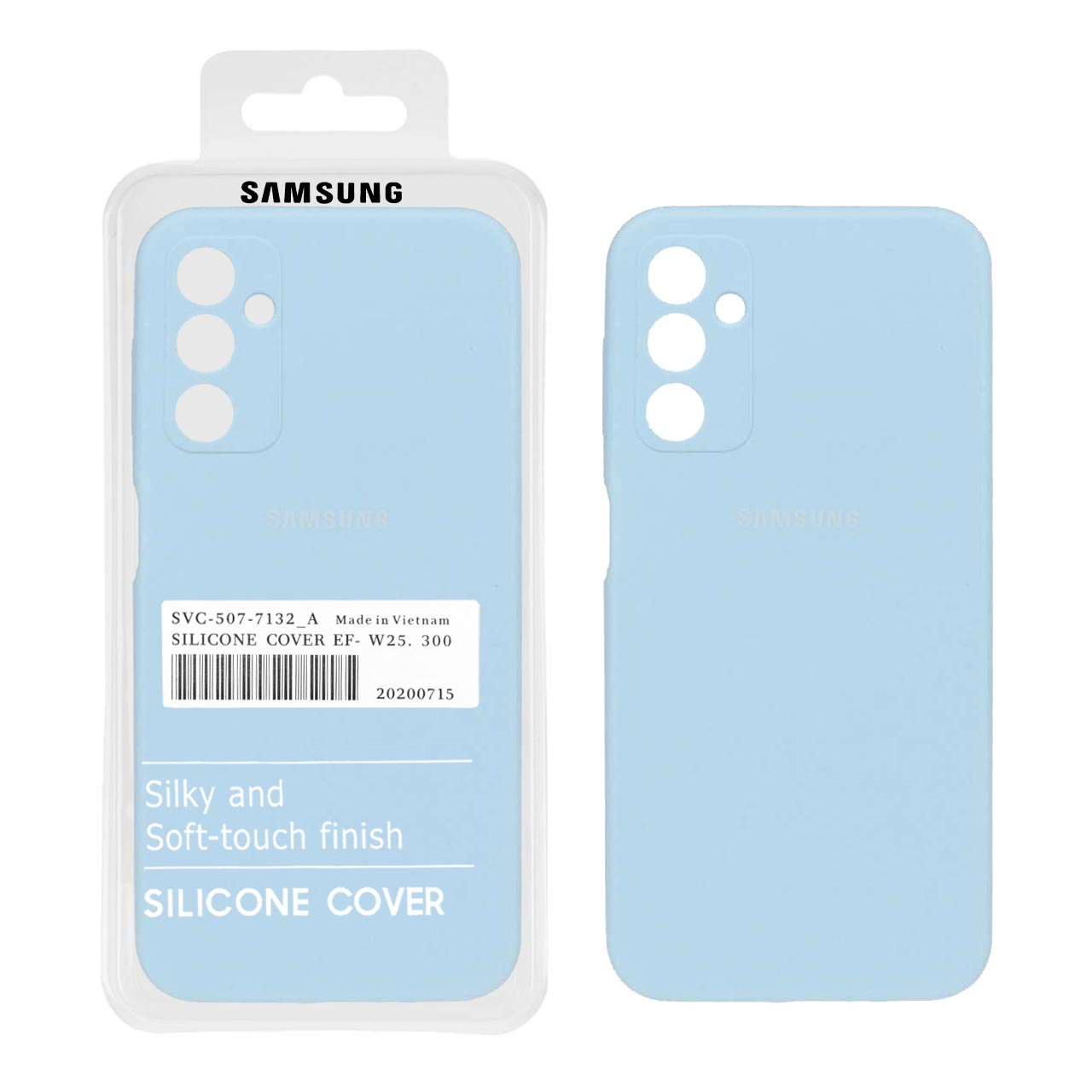 قاب سیلیکونی پاک کنی اورجینال درجه یک Samsung Galaxy A14 - آبی آسمانی (پک دار)