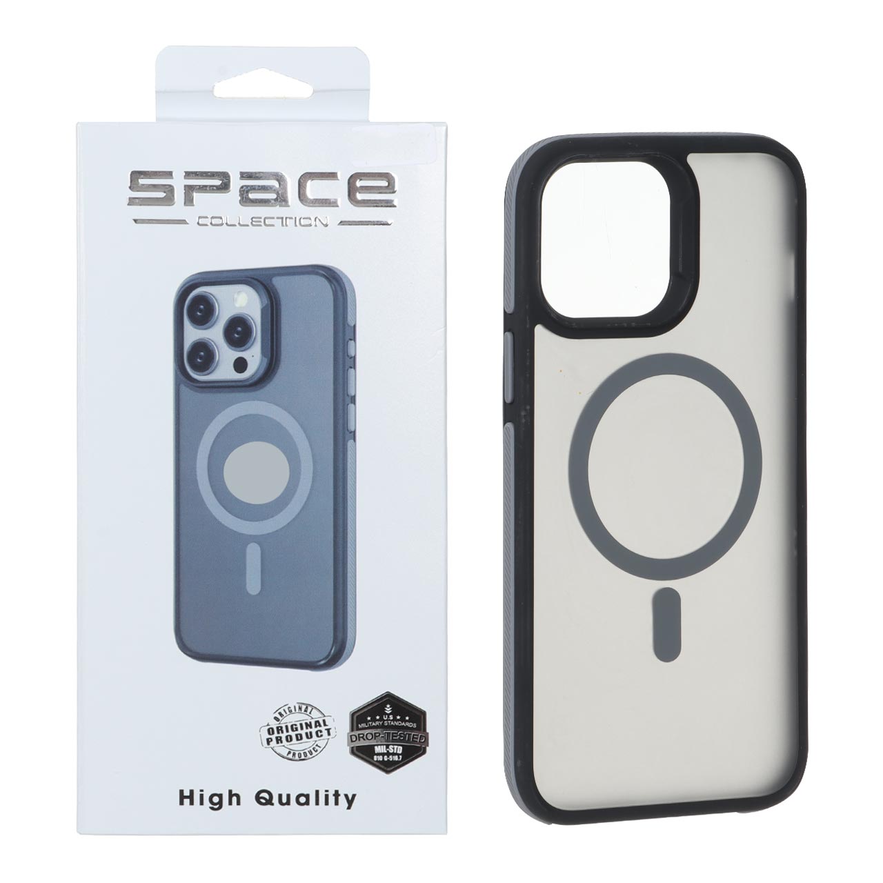 قاب Space مات مگ سیف دور هاشور مناسب برای آیفون 12 پرو مکس