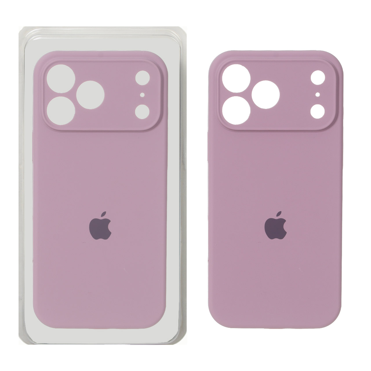 قاب سیلیکونی محافظ لنزدار اورجینال Apple iPhone 17 Pro Max - بنفش کدر