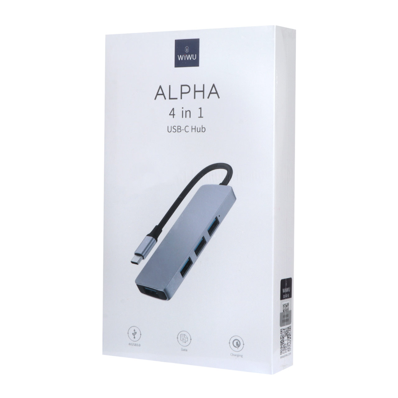 هاب 4 پورت Wiwu Type-C مدل A440 Pro - خاکستری