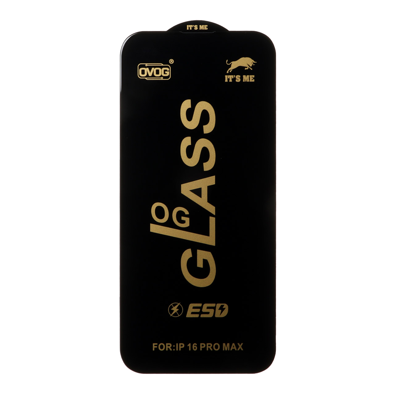 گلس محافظ صفحه نمایش شیشه‌ای فول کاور OG ESD OVOG مناسب برای آیفون ۱۶ پرو مکس