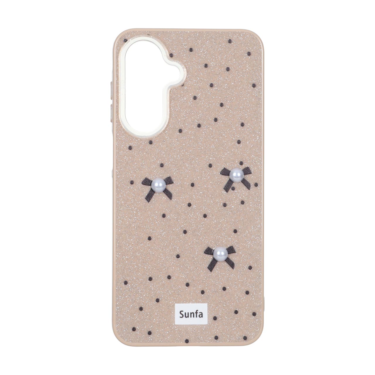 قاب اکلیلی طرح مرواریدی Sunfa مناسب برای سامسونگ گلکسی A17 و A26 نسکافه‌ای
