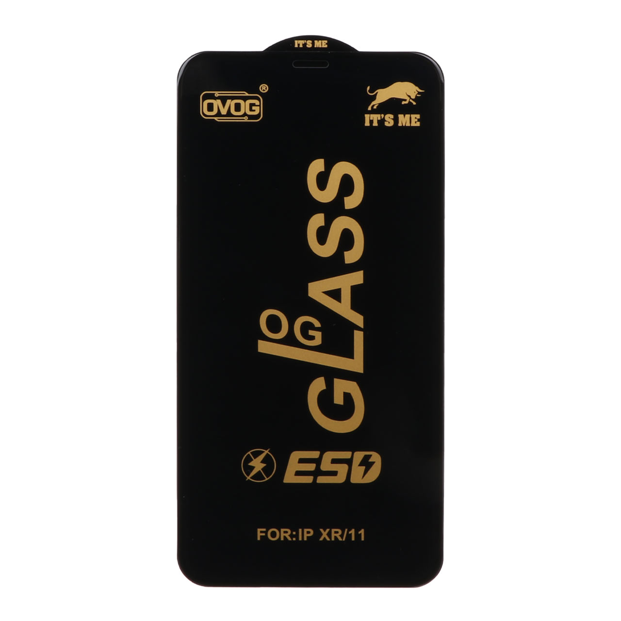 محافظ صفحه نمایش شیشه ای فول کاور OVOG OG ESD مناسب برای آیفون 11 و آیفون XR مشکی