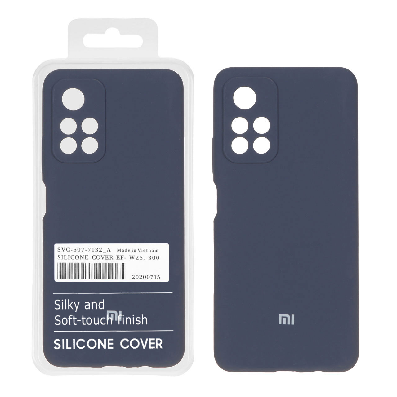 قاب سیلیکونی پاک کنی اورجینال درجه یک Xiaomi Redmi Note 11 5G / Poco M4 Pro 5G - سرمه ای (پک دار)