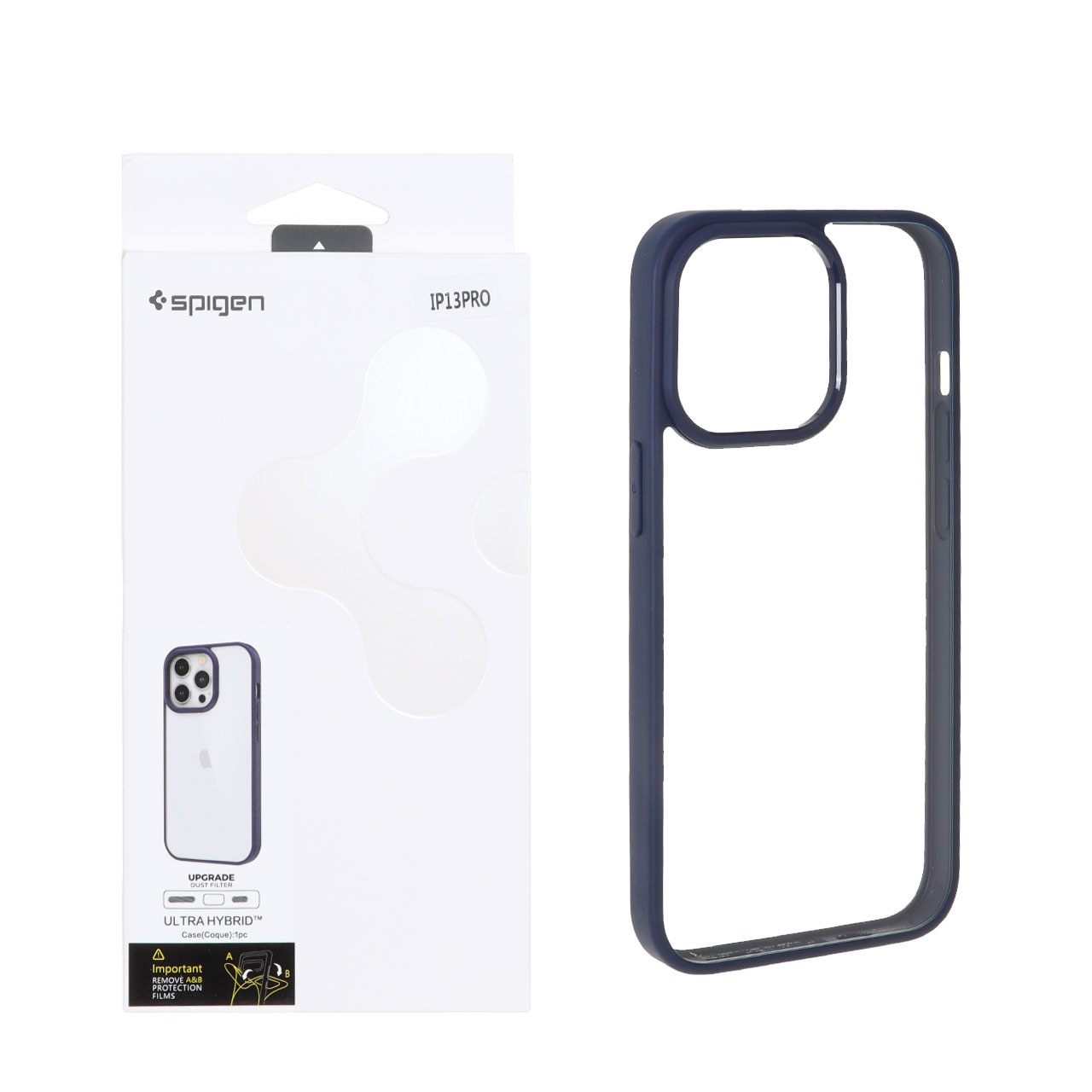 قاب Spigen Ultra Hybrid با توری اسپیکر فلزی مناسب برای آیفون 13 پرو سرمه ای
